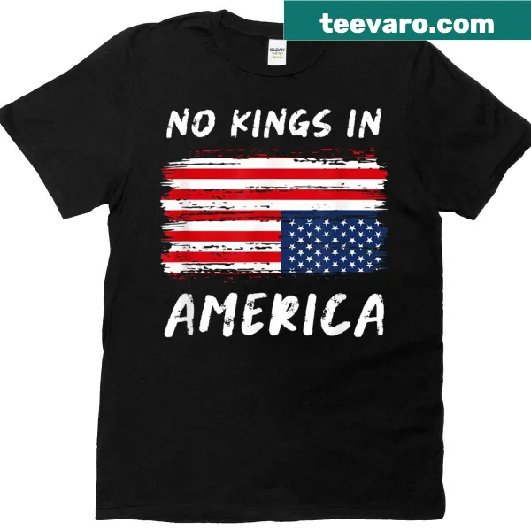 Retro t-shirt with bold 'No Kings In America Since 1776' message