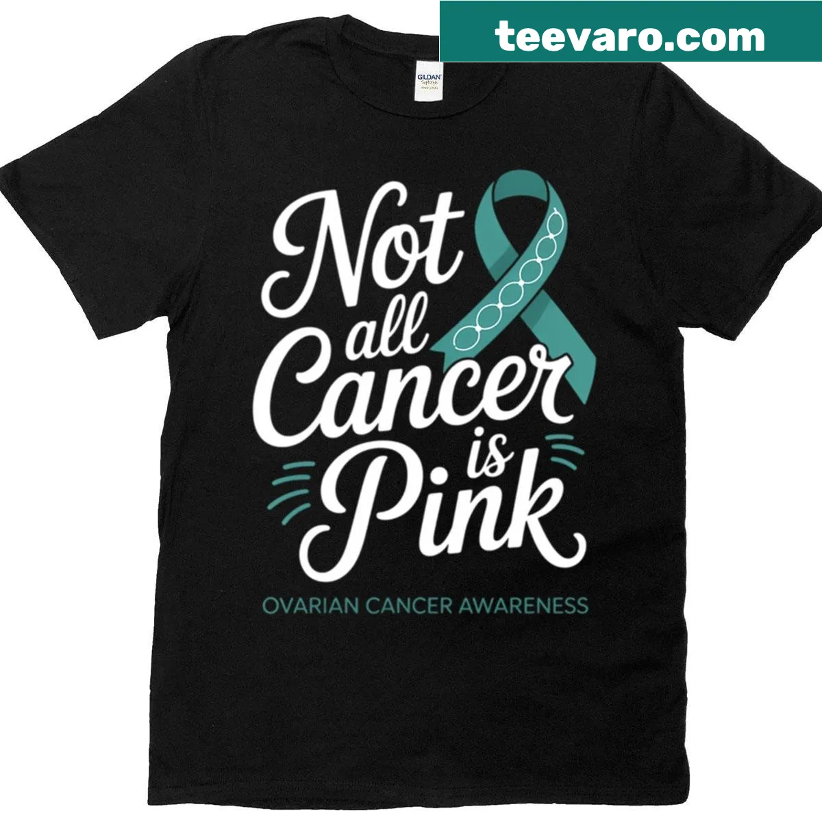 Support t-shirt promoting ovarian cancer awareness and love — on a men's t-shirt
