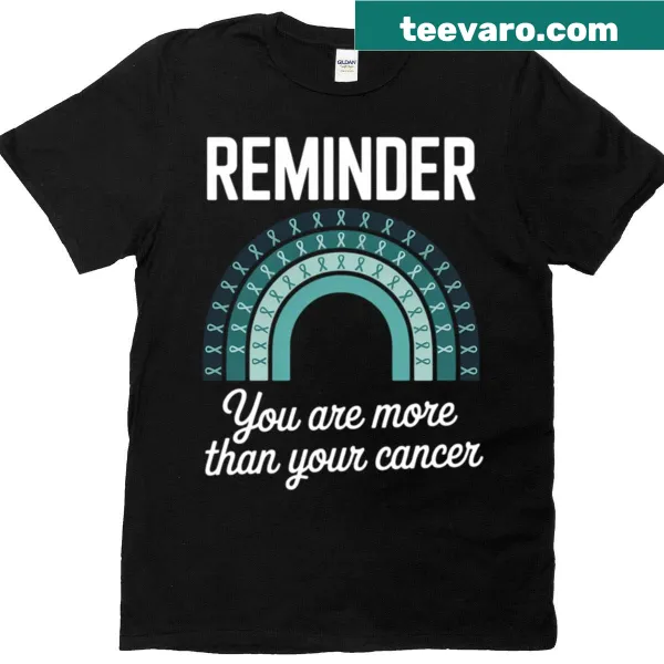 Awareness t-shirt for ovarian cancer support featuring a thoughtful graphic