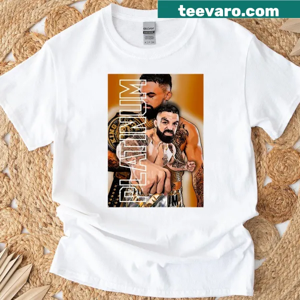 Illustration of Platinum Mike Perry as Bare Knuckle King on a T-shirt