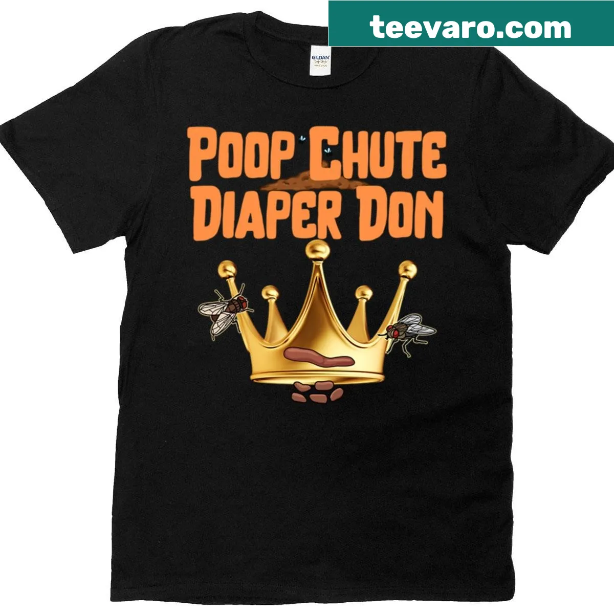 Edgy political t-shirt with humorous design about democracy — on a men's t-shirt