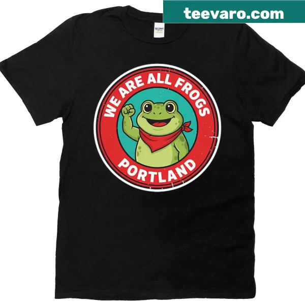 Anti-monarchy frog-themed t-shirt with bold text and graphic design