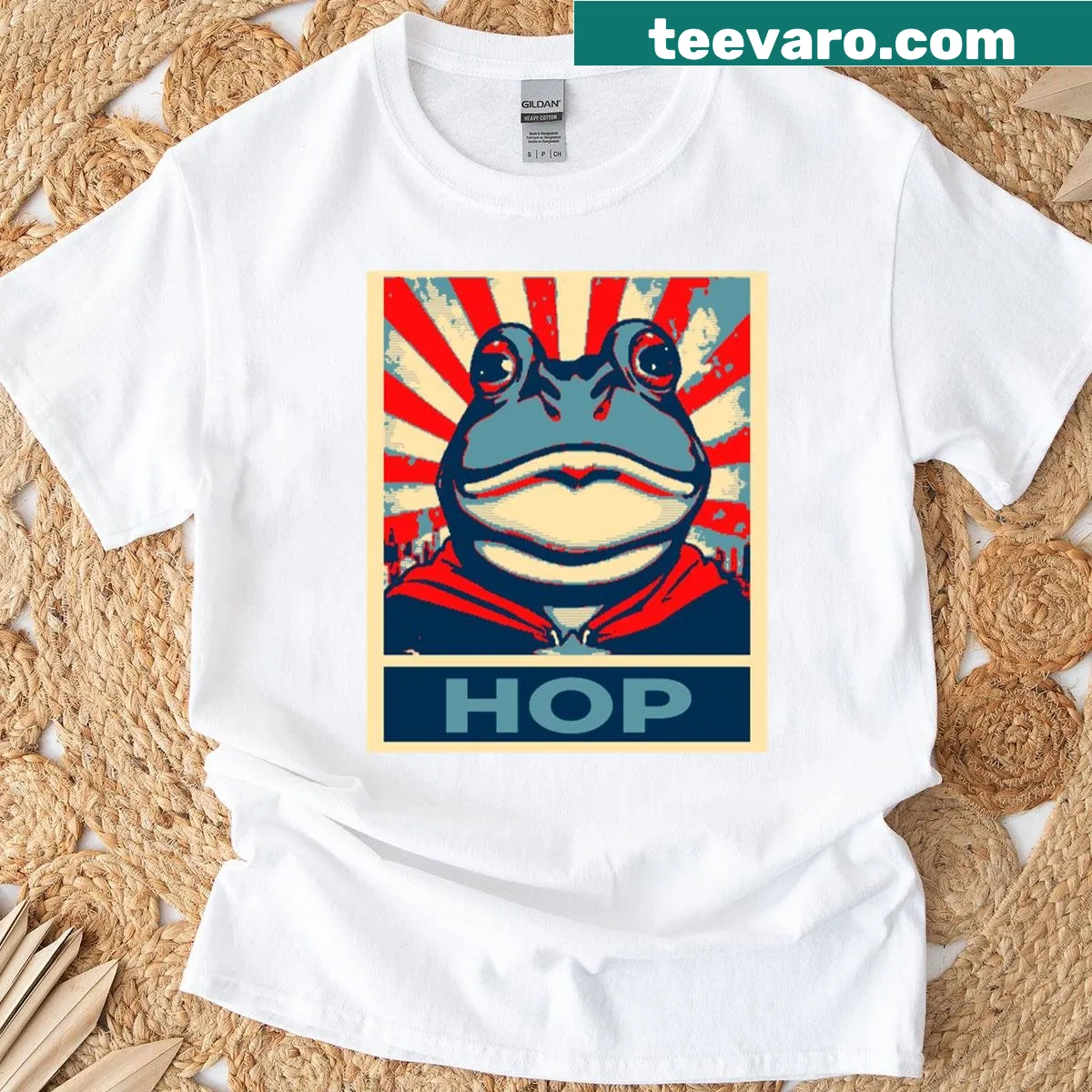 Frog-themed T-shirt celebrating protest and resistance culture — on a men's t-shirt