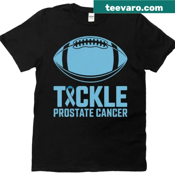 Prostate cancer awareness football support t-shirt with motivational slogan