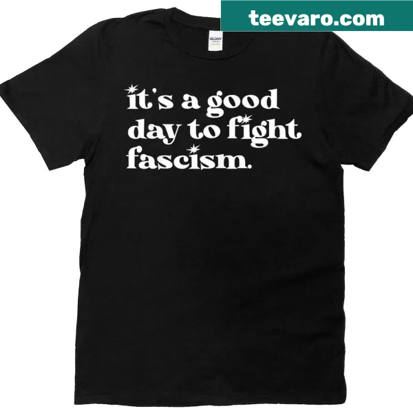 Bold t-shirt with text promoting democracy and resistance