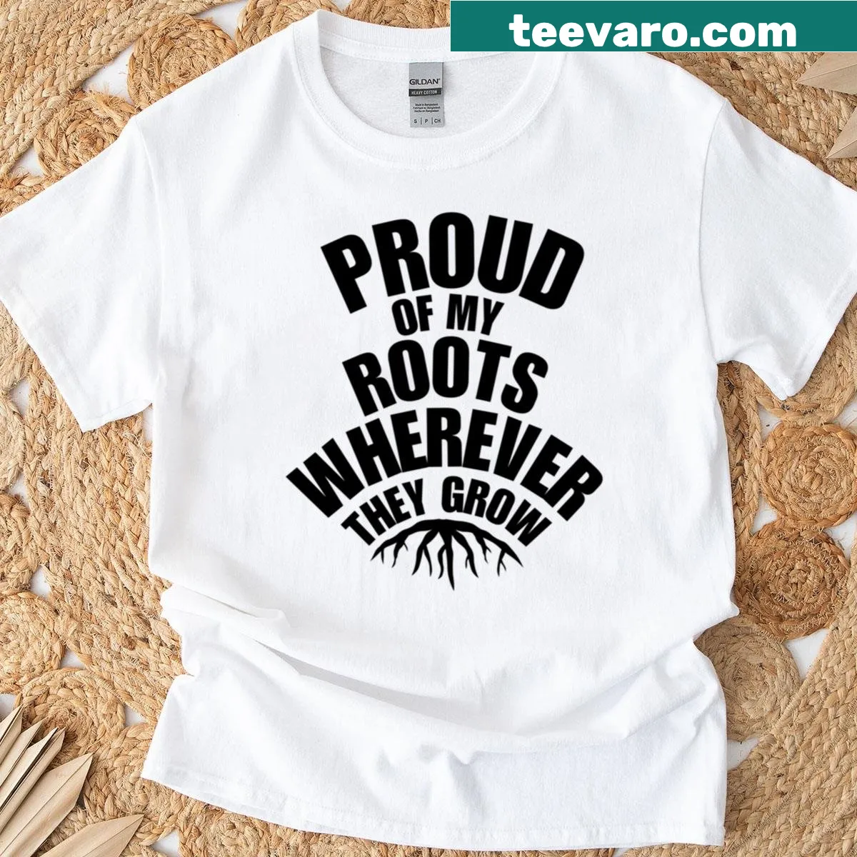 Cultural quote T-shirt with inspirational typography design — on a men's t-shirt