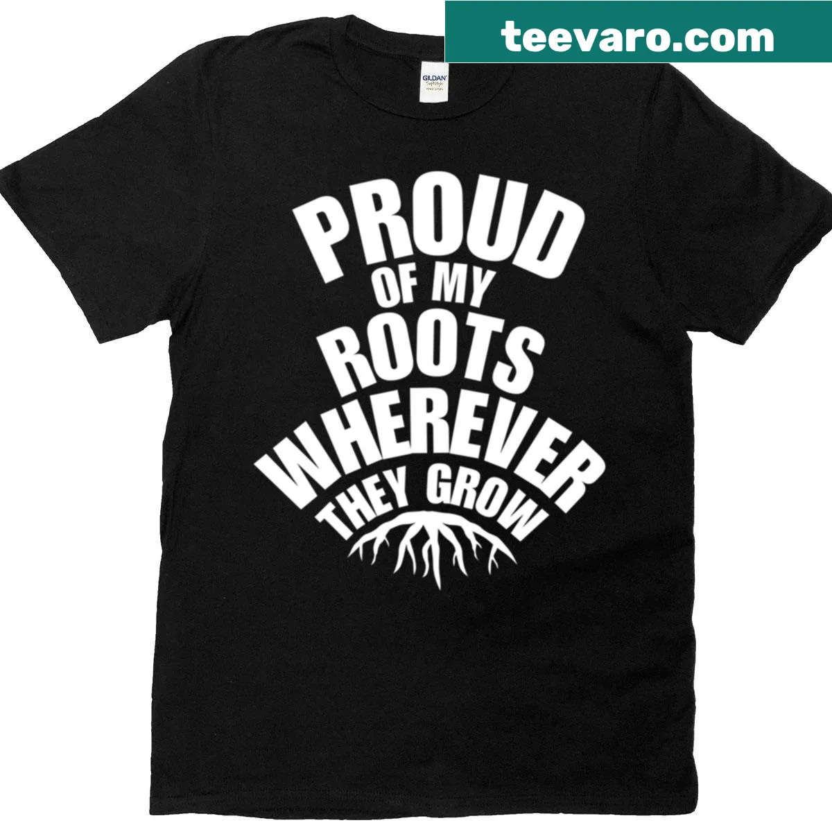 Heritage T-shirt with a proud roots message — on a men's t-shirt