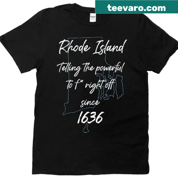 Oversized T-shirt with 'Rhode Island To Power' text