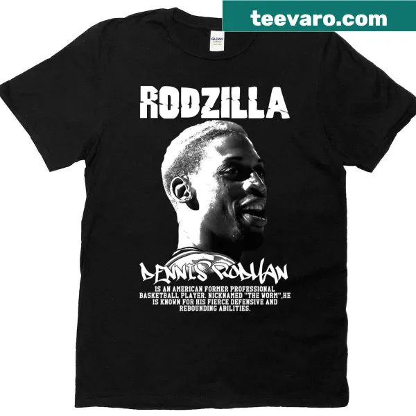 Cartoon Rodzilla t-shirt featuring Dennis Rodman