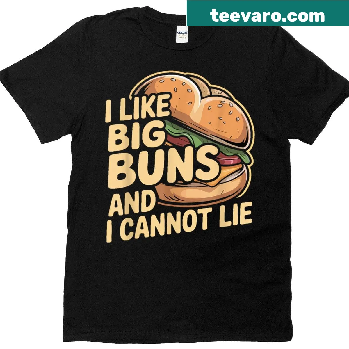 Cartoon graphic of a sandwich lover with a humorous grilled cheese theme — on a men's t-shirt