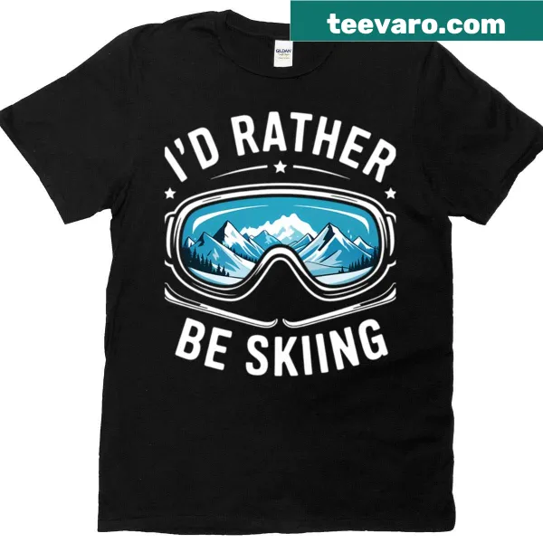 Skiing graphic t-shirt for winter sports lovers