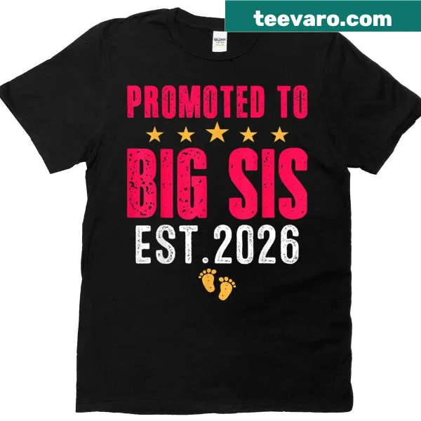Cute t-shirt for a soon-to-be big sister with playful text