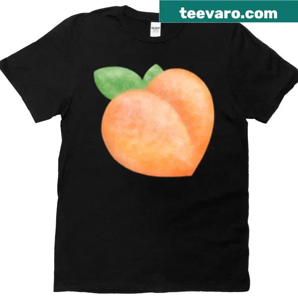 Illustration of peach gummy candies on a playful T-shirt