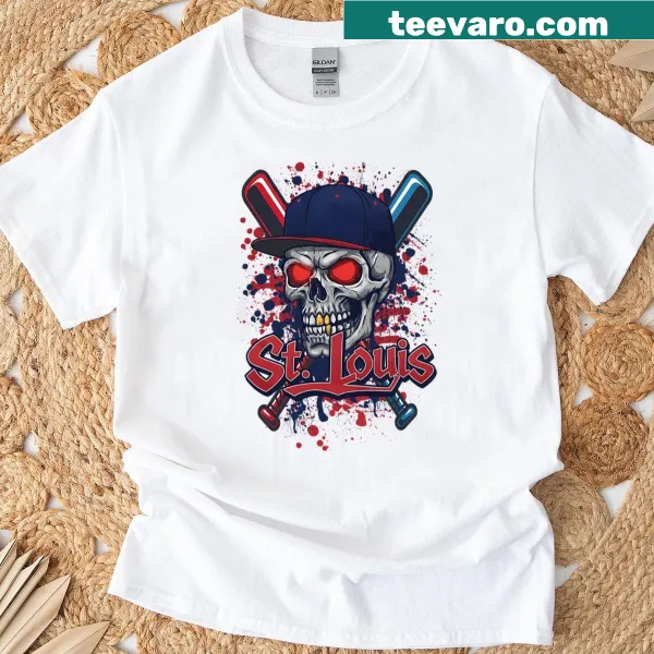 St. Louis baseball graphic on a classic style t-shirt.