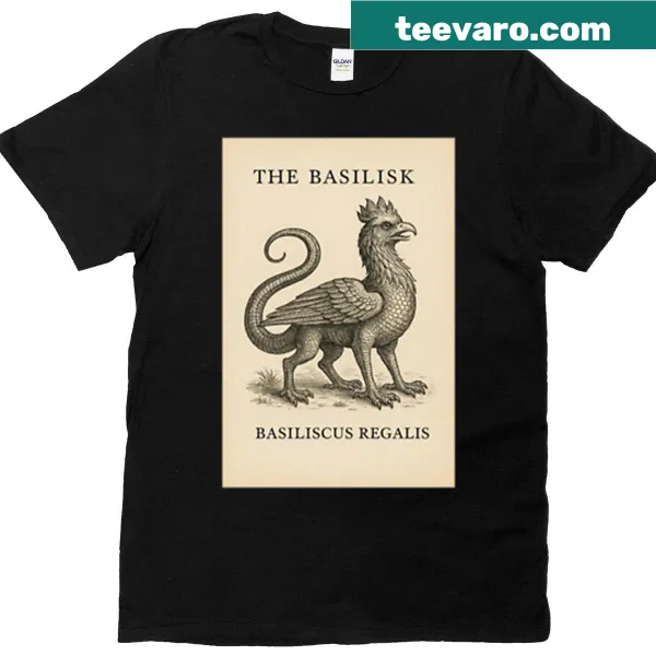 Illustrated t-shirt featuring the Basilisk lizard