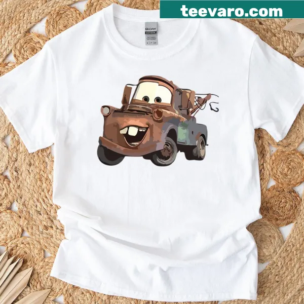T-shirt featuring Tow Mater graphic from animated films