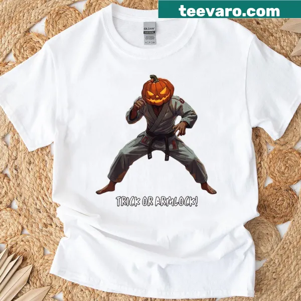 Halloween themed graphic of armlock move on t-shirt