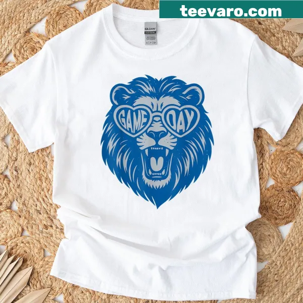 Cartoon lion wearing sunglasses T-shirt for all ages