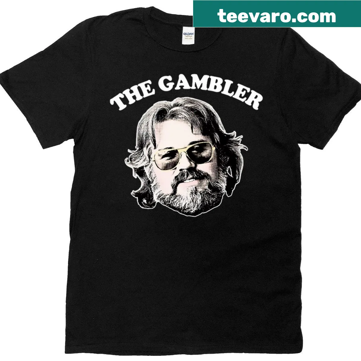 Retro T-shirt featuring Kenny Rogers fan design — on a men's t-shirt