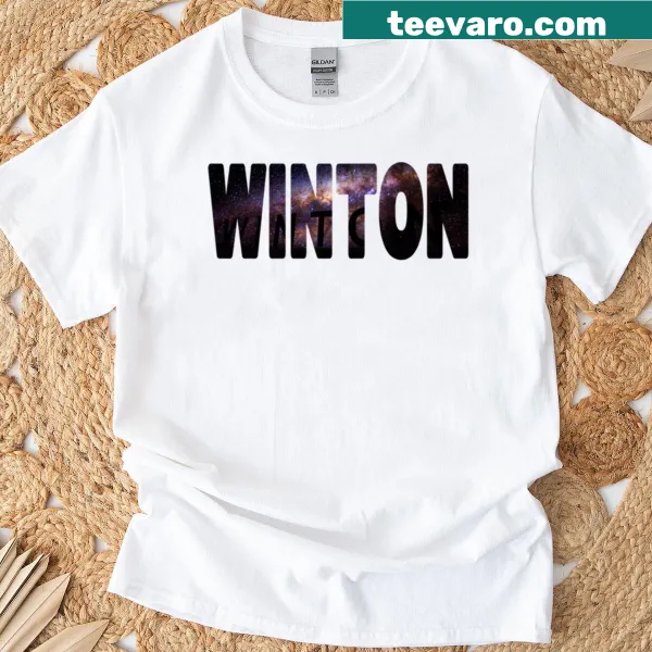 T-shirt showcasing Winton sign under Milky Way in Queensland, Australia