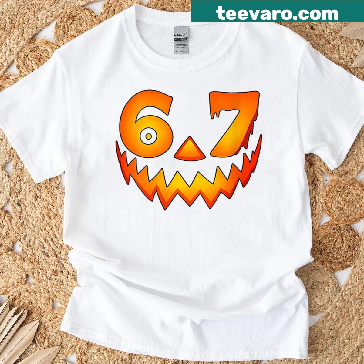 Humorous Halloween T-shirt with a math riddle theme — on a men's t-shirt