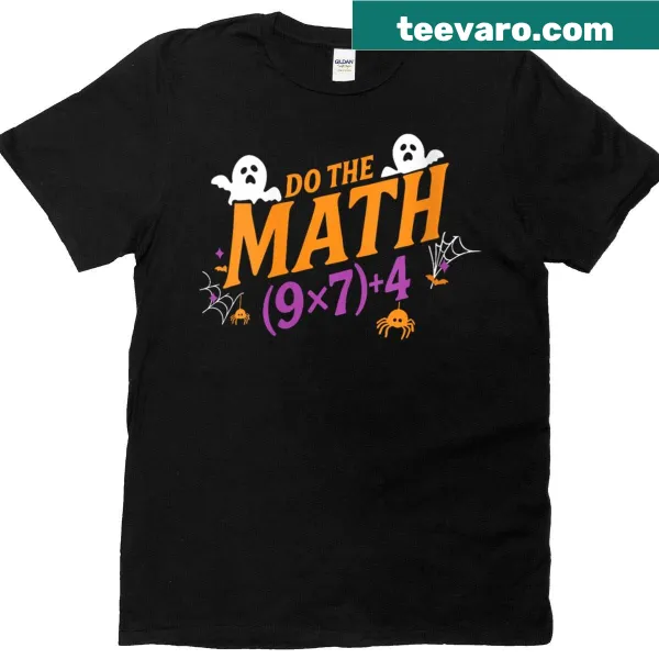 Funny Halloween T-shirt with math meme graphic