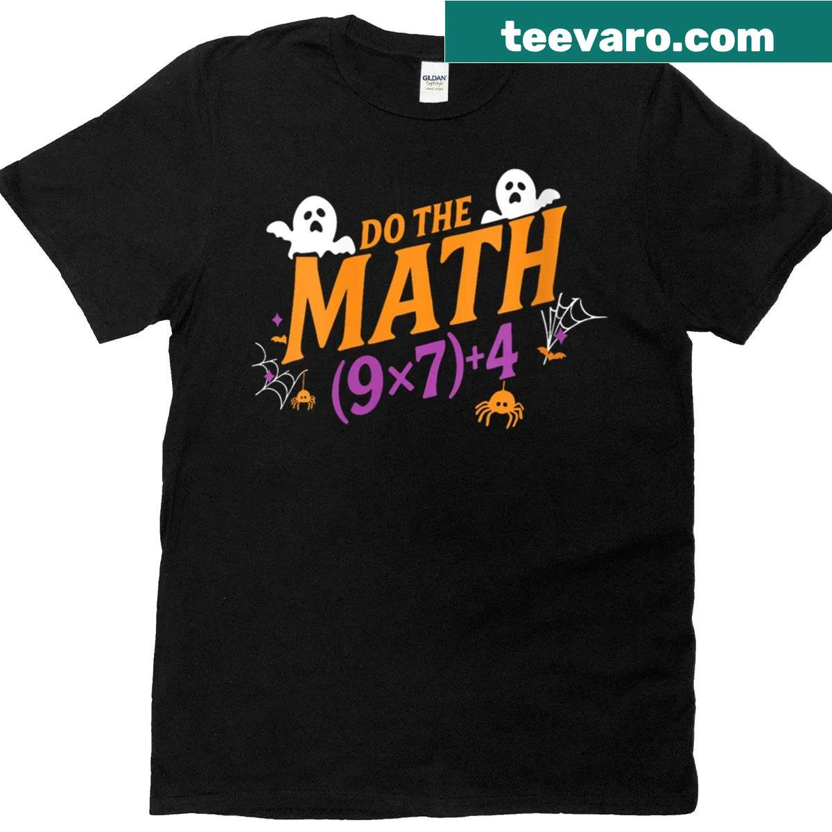 Funny Halloween T-shirt with math meme graphic — on a men's t-shirt