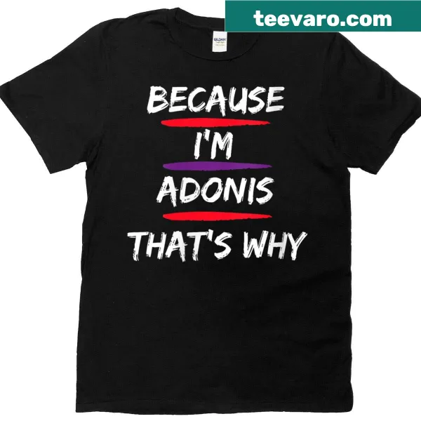Humorous typography design featuring the name 'Adonis' for women.