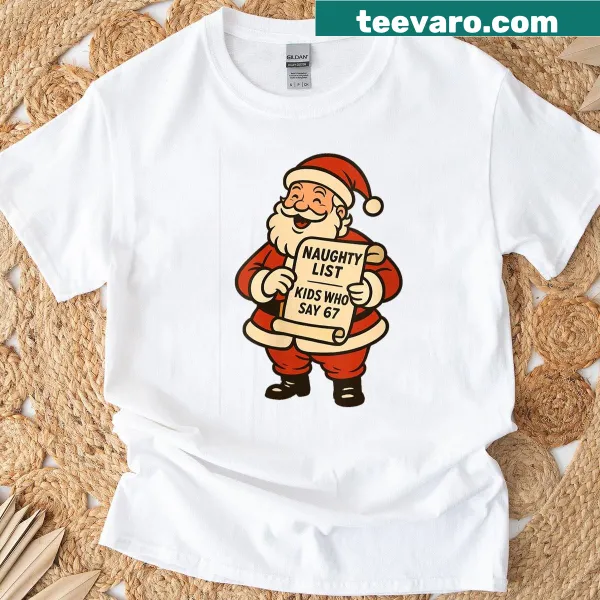 Funny Christmas t-shirt about the naughty list for moms