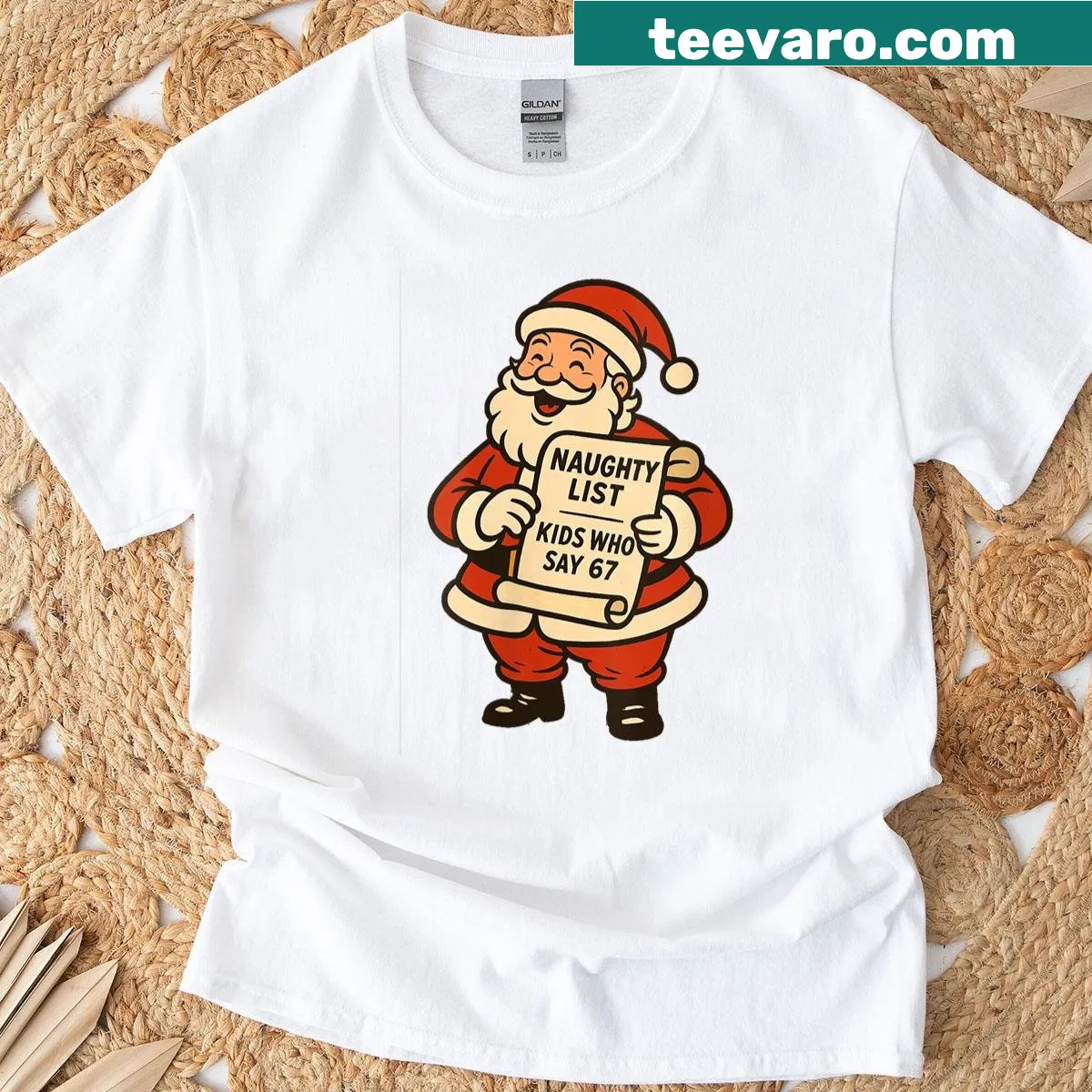 Funny Christmas t-shirt about the naughty list for moms — on a men's t-shirt