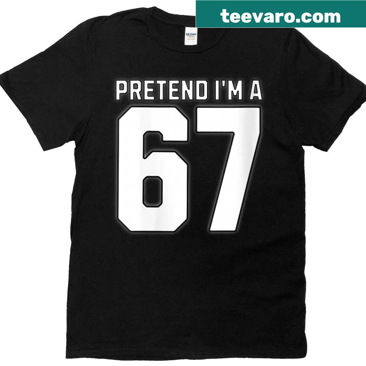 Playful shirt featuring a funny meme phrase for kids. — on a men's t-shirt