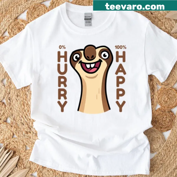 Funny sloth cartoon T-shirt with humorous saying