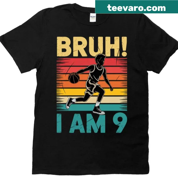 Dabbing boy graphic on 9 year old birthday T-shirt