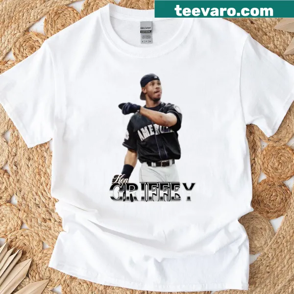 Acid wash T-shirt featuring Ken Griffey Jr., vintage style