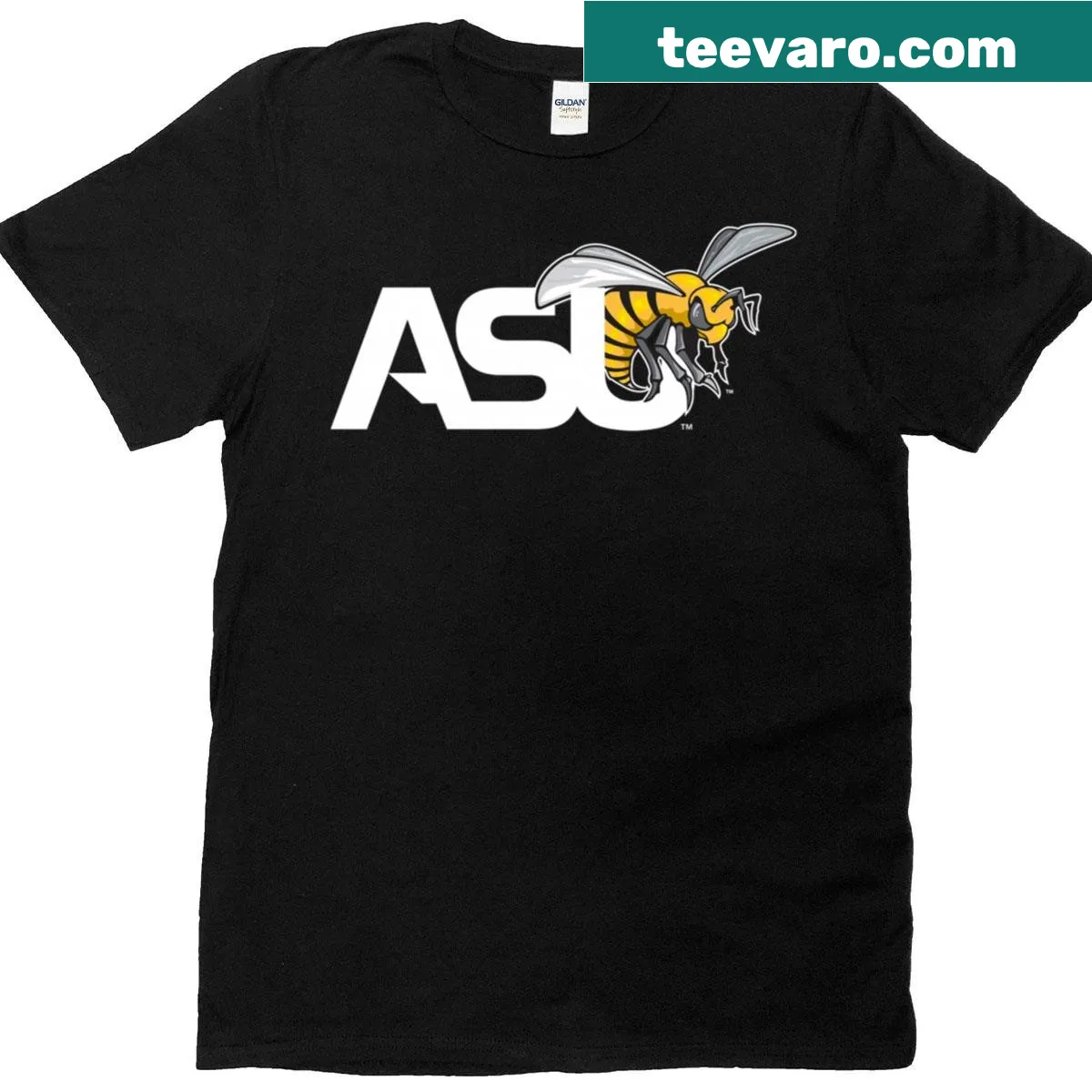 Alabama State University Hornets T-shirt featuring primary logo — on a men's t-shirt