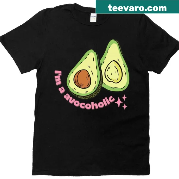 Cute avocado t-shirt with a smiling avocado illustration