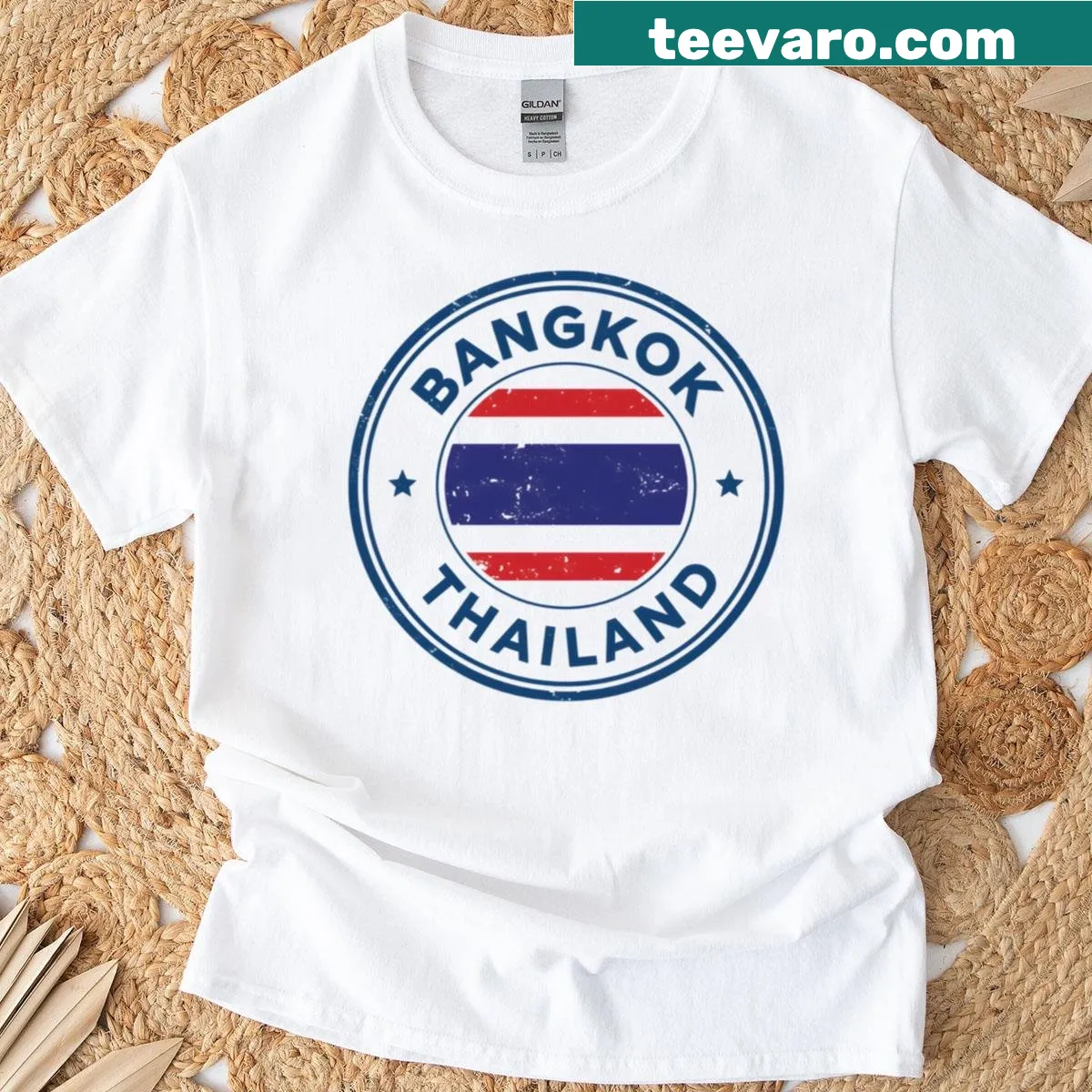 Bangkok T-shirt featuring iconic Thai cultural elements — on a men's t-shirt