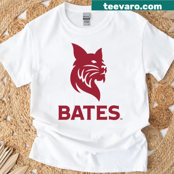 Bates College t-shirt featuring the primary Bobcats logo