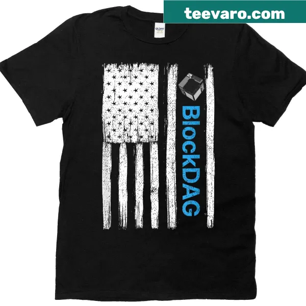 Blockdag logo design for crypto merchandise T-shirt
