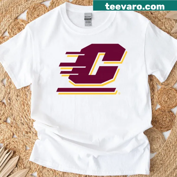 Chippewas primary logo of Central Michigan University on a T-shirt.