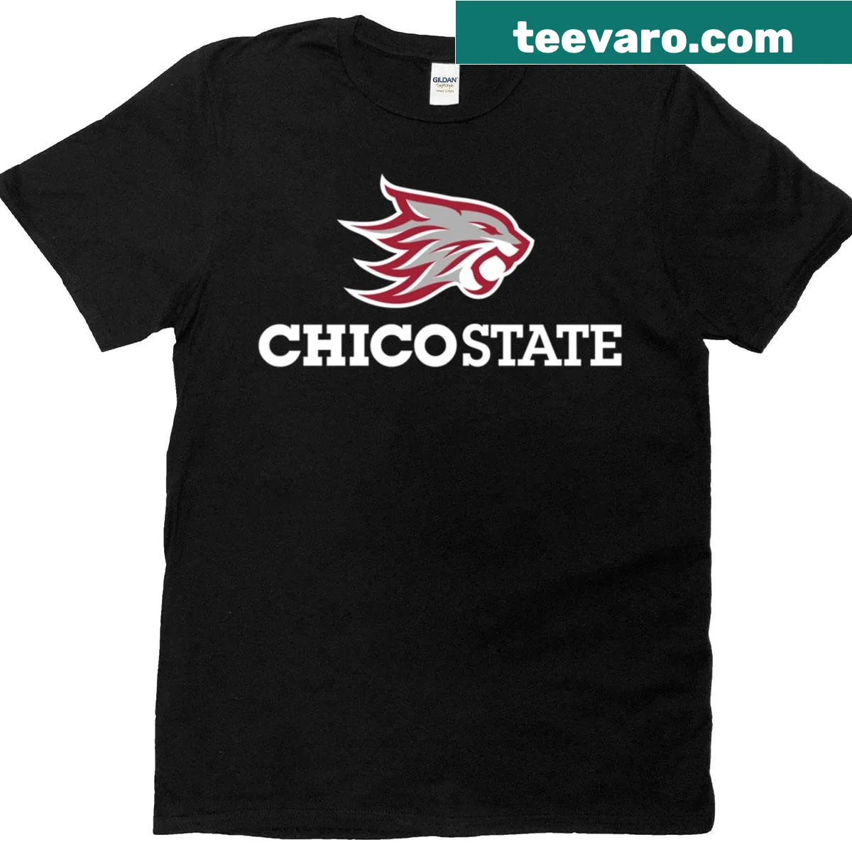 Chico State Wildcats logo shirt featuring the school's primary emblem — on a men's t-shirt