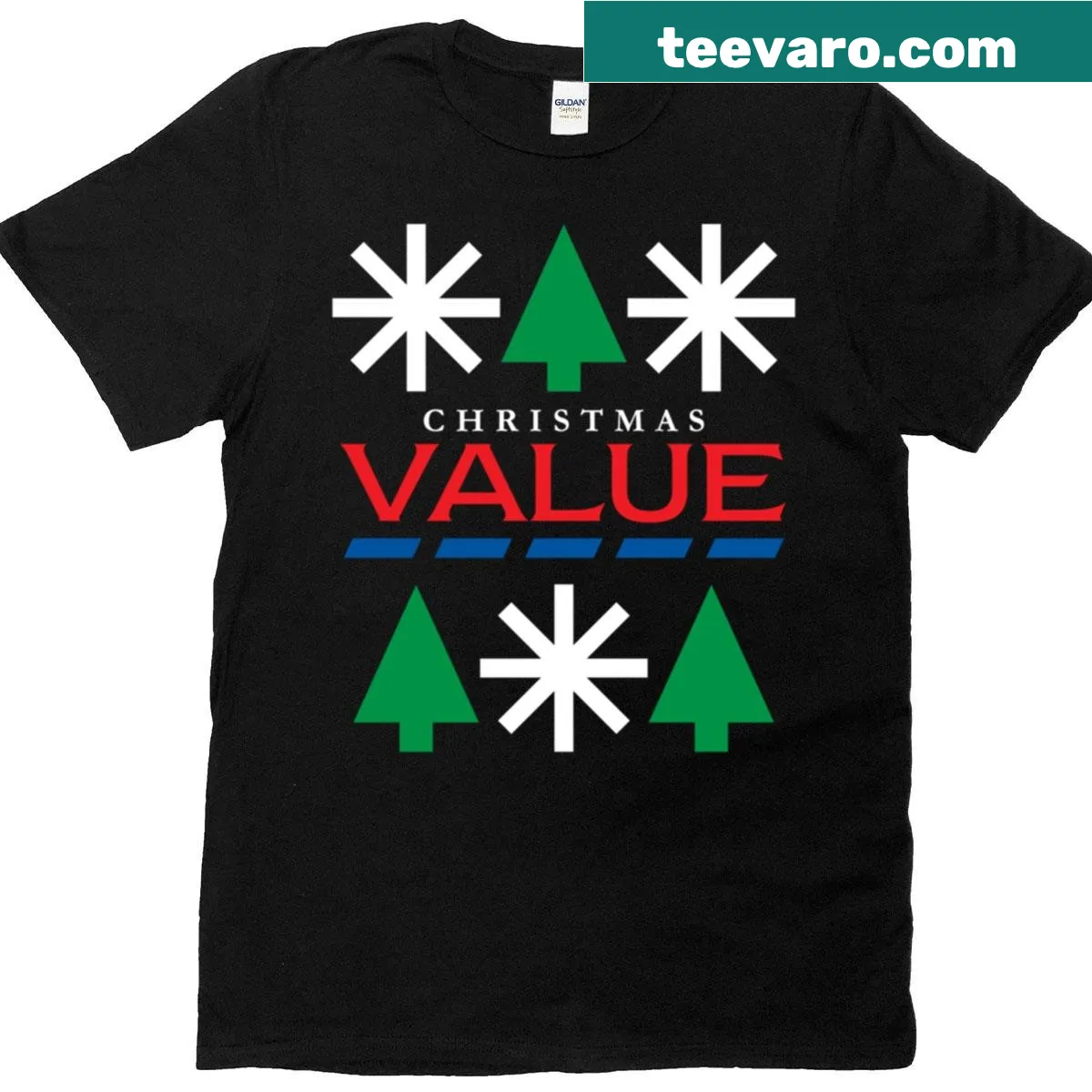 Vintage-style ugly Christmas t-shirt with a festive design — on a men's t-shirt