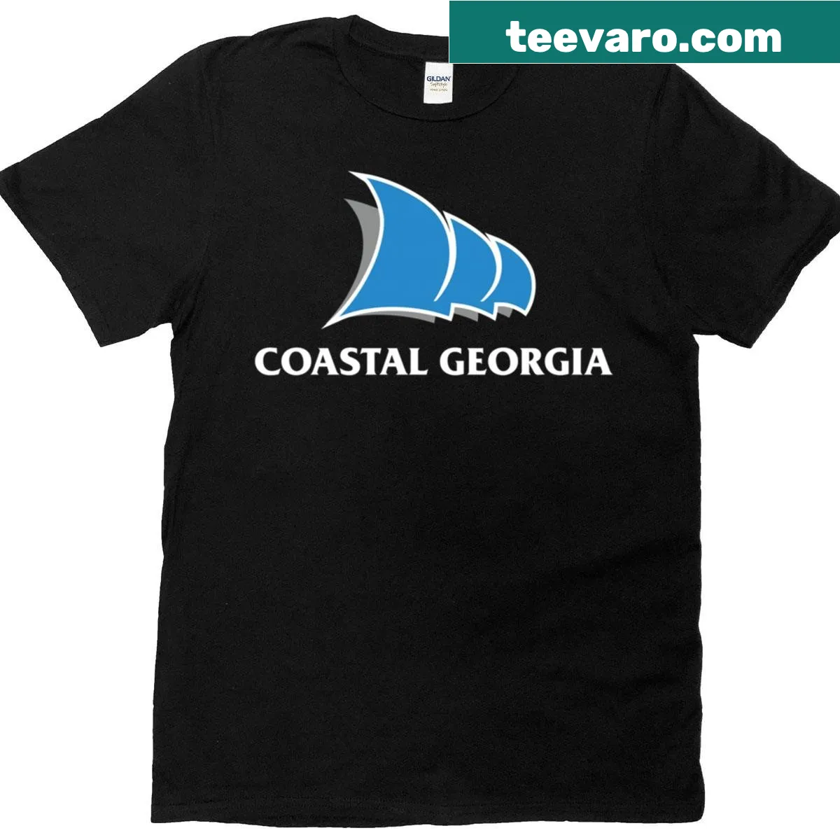 College shirt featuring Mariners logo design — on a men's t-shirt