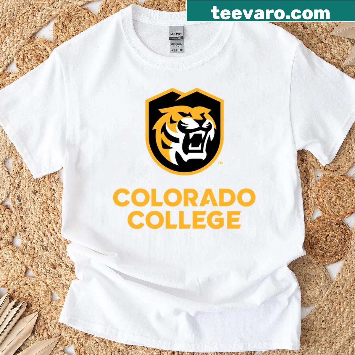 Colorado College Tigers logo T-shirt for sports fans — on a men's t-shirt