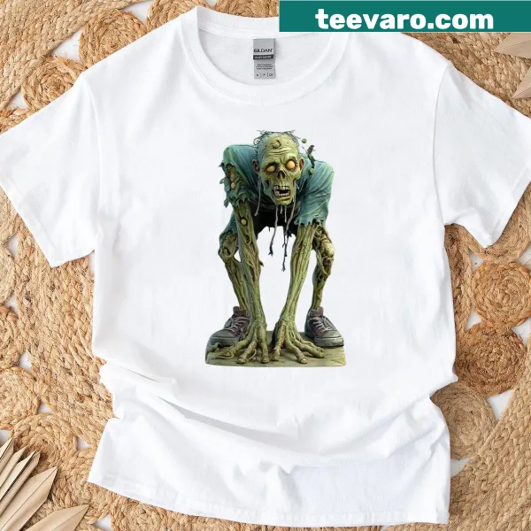 Creepy zombie graphic T-shirt for Halloween