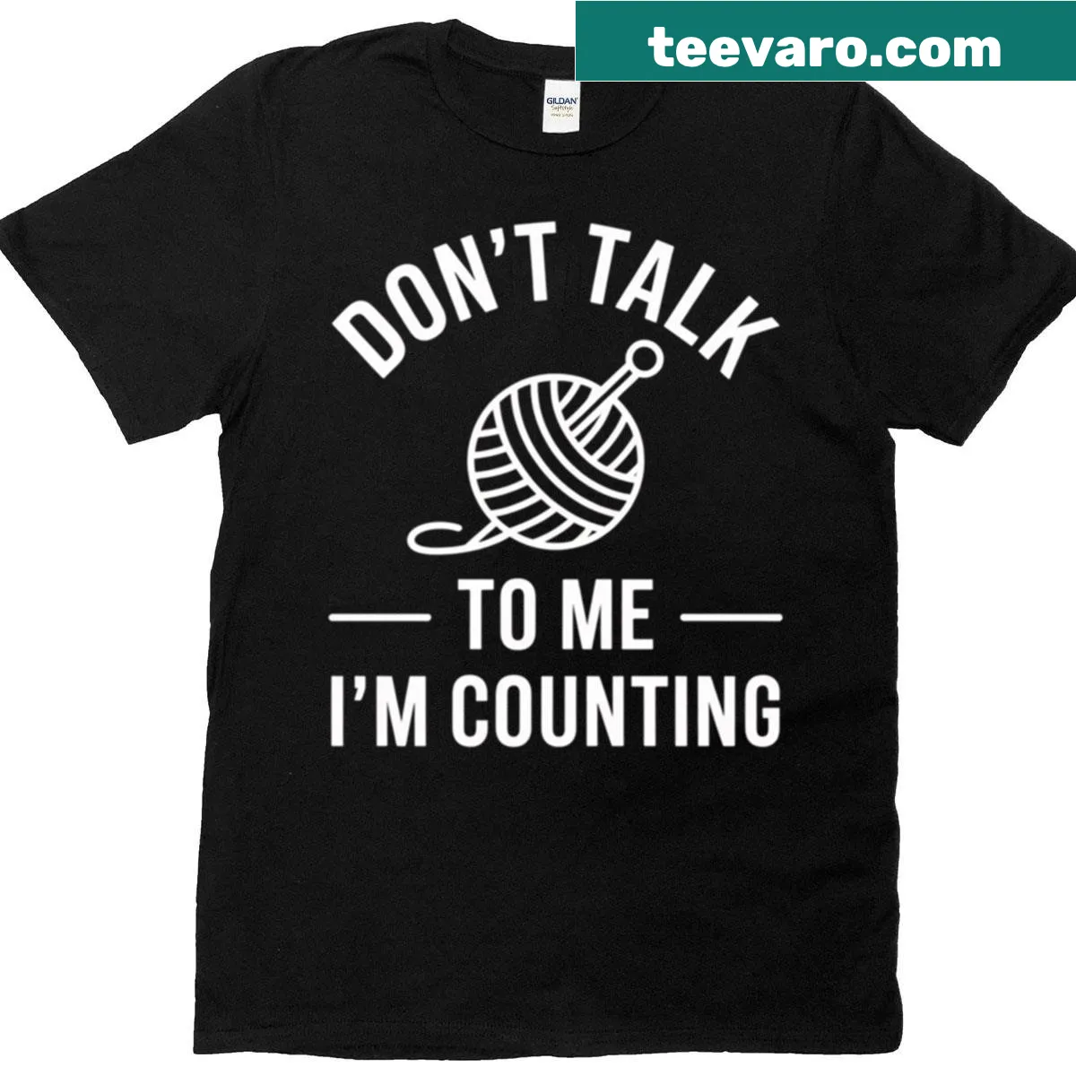 Funny crocheter t-shirt with a yarn counting phrase — on a men's t-shirt