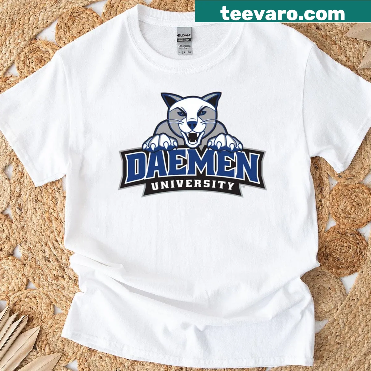 Daemen University Wildcats T-shirt with primary logo. — on a men's t-shirt