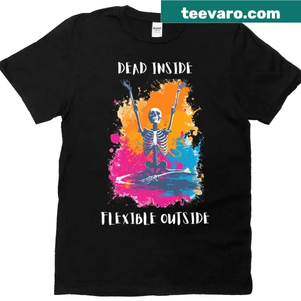 Sarcastic skeleton yoga T-shirt with humorous quote