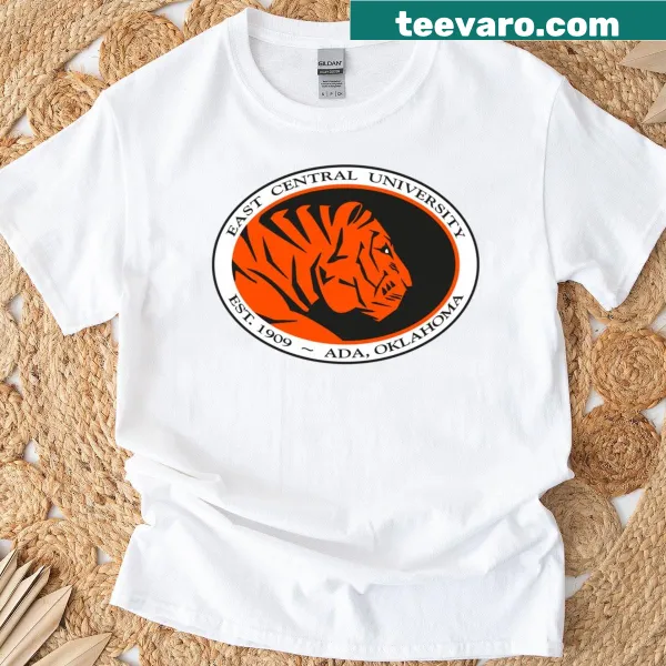 East Central University Tigers logo t-shirt