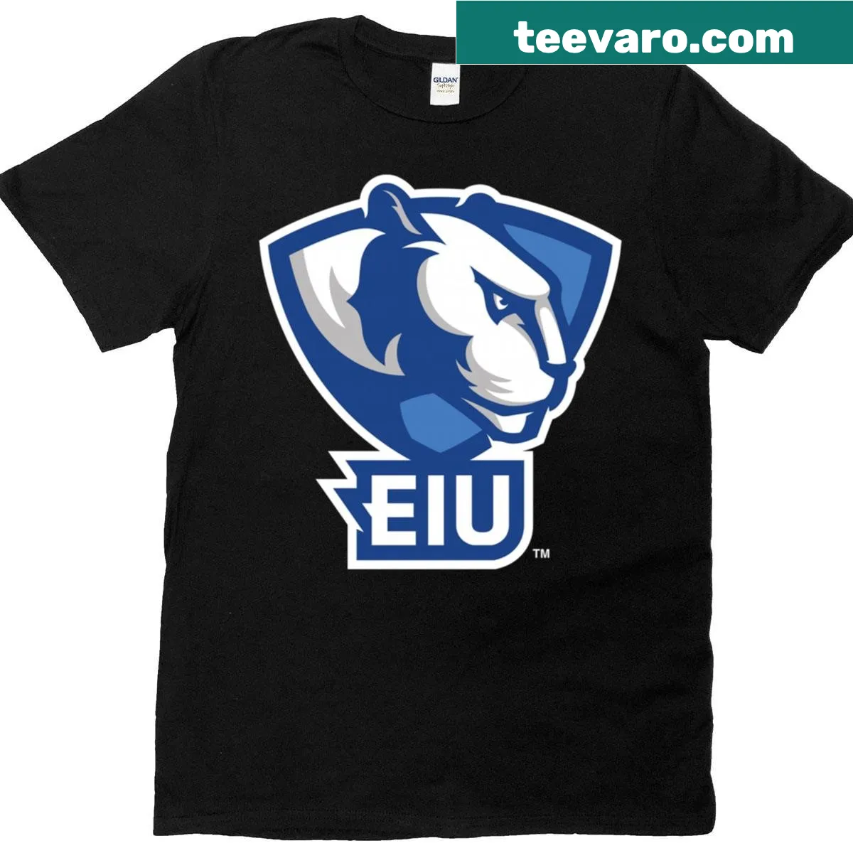 Eastern Illinois University Panthers logo on a t-shirt — on a men's t-shirt